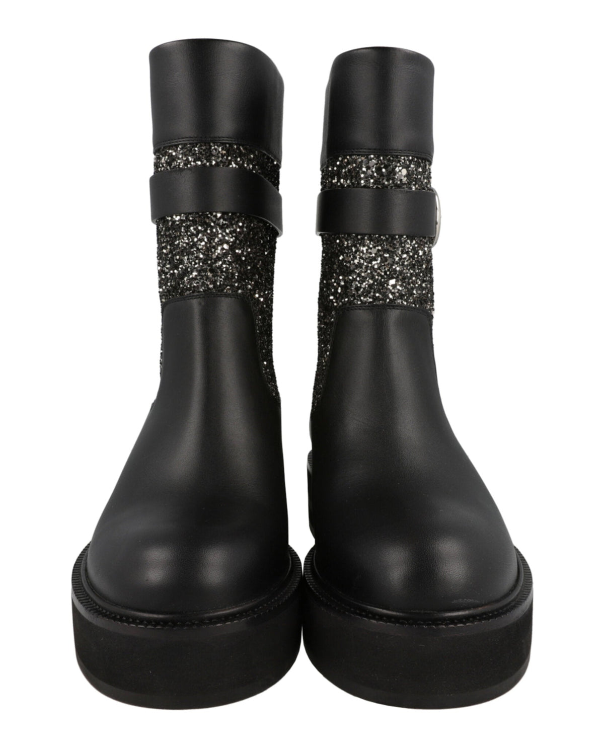 Ferragamo Ean Glitter Ankle Boots