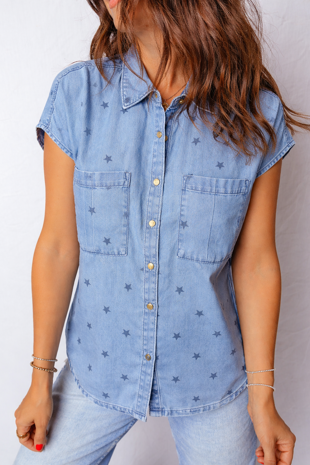 Threaded Pear Phoebe Chest Short Sleeve Shirt