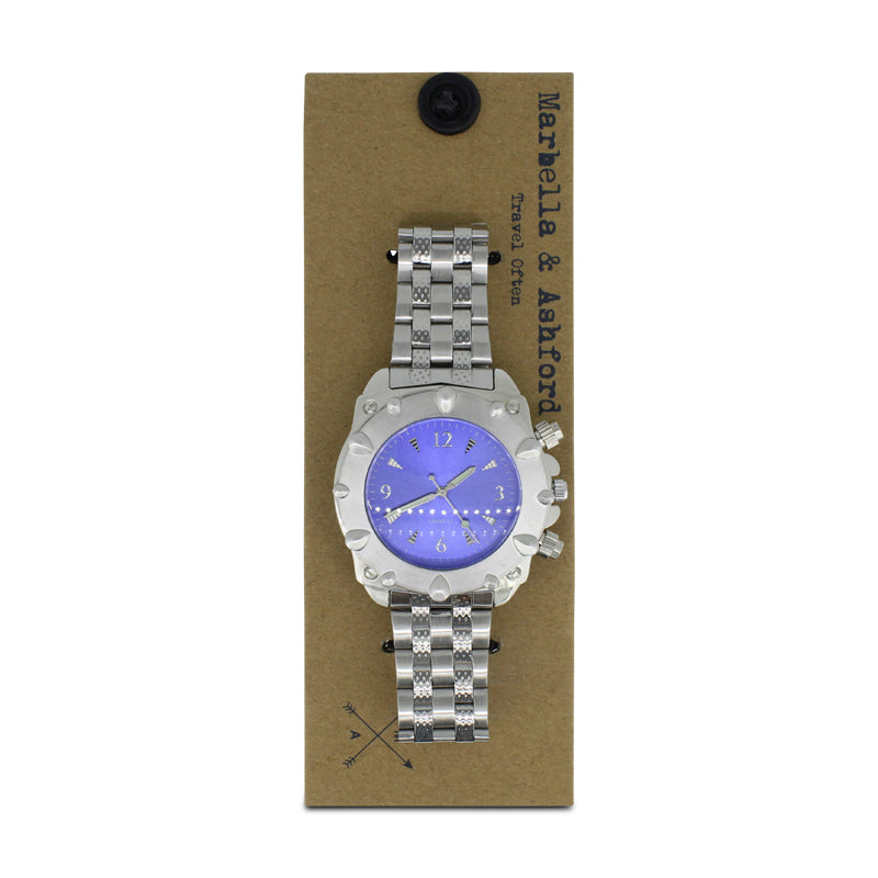 Men's Silver And Blue Quartz Watch TW23004D Marbella & Ashford