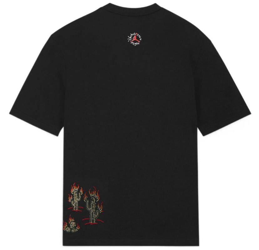 Air Jordan Men's X Travis Scott Cactus Jack Flight Graphic Tee T-Shirt 'Black' T-Shirts