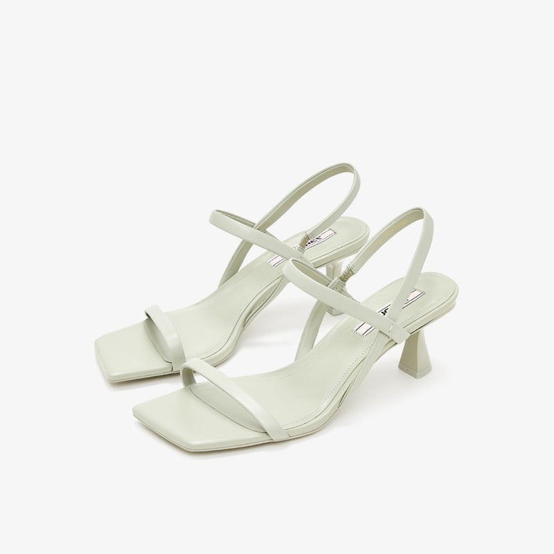 Women’s Elegant Wine Glass High Heel Sandals | Trendy Flared Heel Summer Slides | Sophisticated Square Toe Evening Sandals | High-Sense Luxury Party Heels | 2026 Modern Occasion Footwear