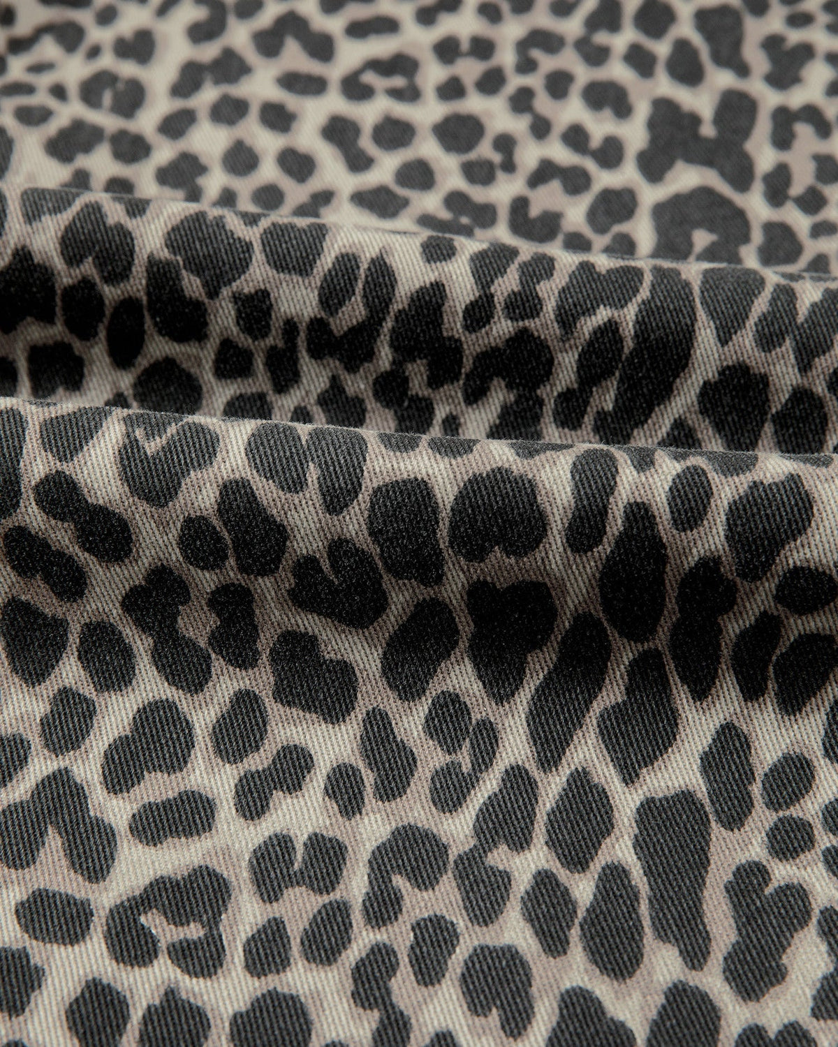 Black Leopard Print Wide Leg High Waist Jeans