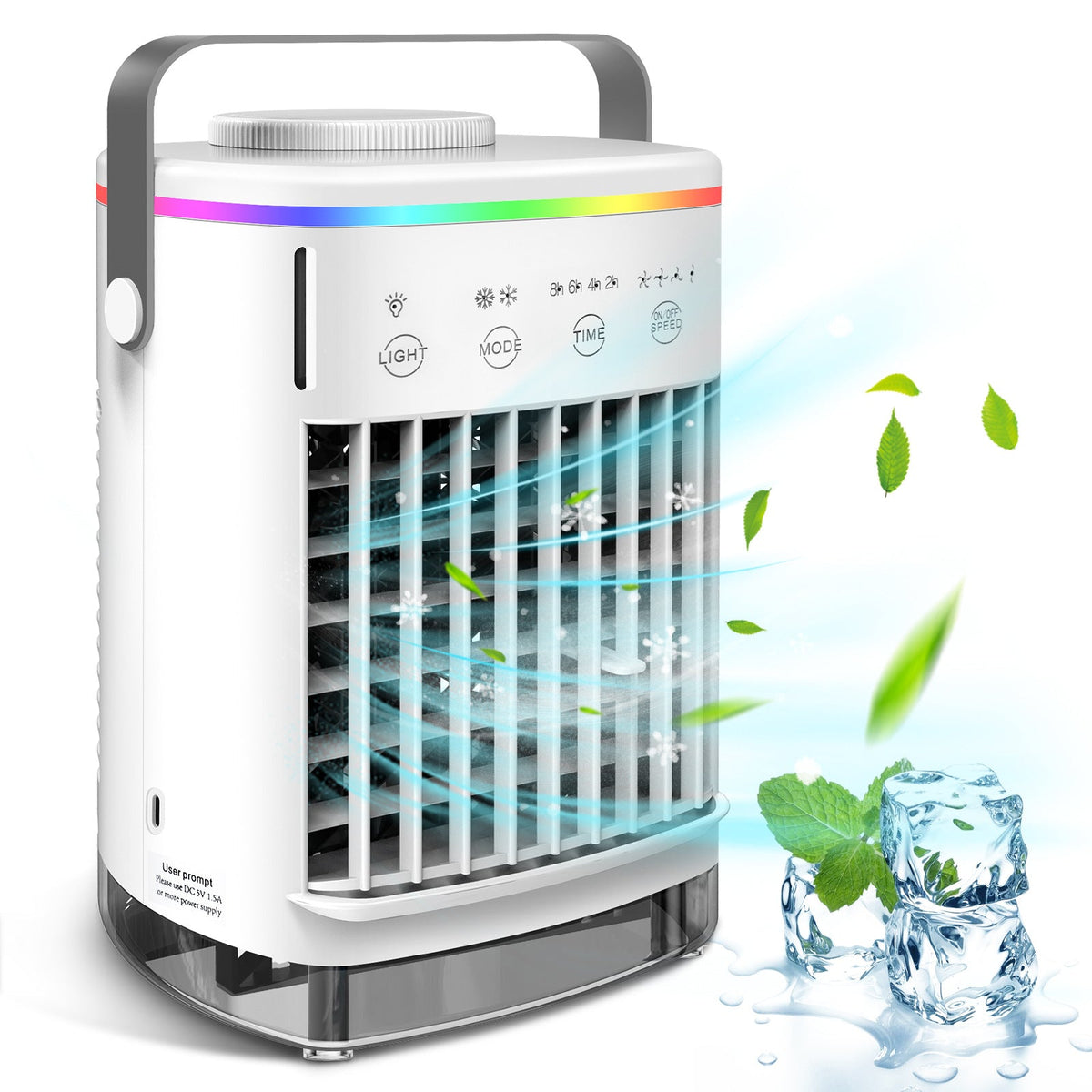 4-Speed USB Cooling Fan with Mist Spray