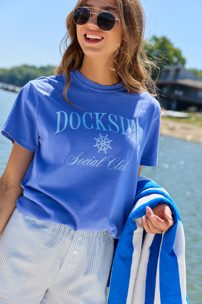 Dockside Social Club Blue Graphic Tee