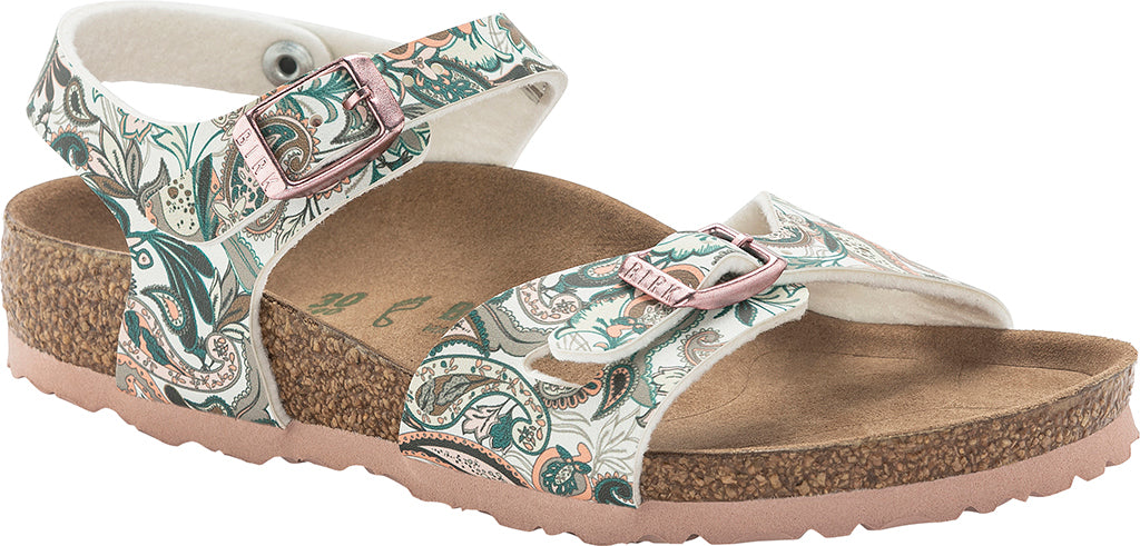 Birkenstock Girls Paisley Light Rose Birko-Flor Rio Sandals