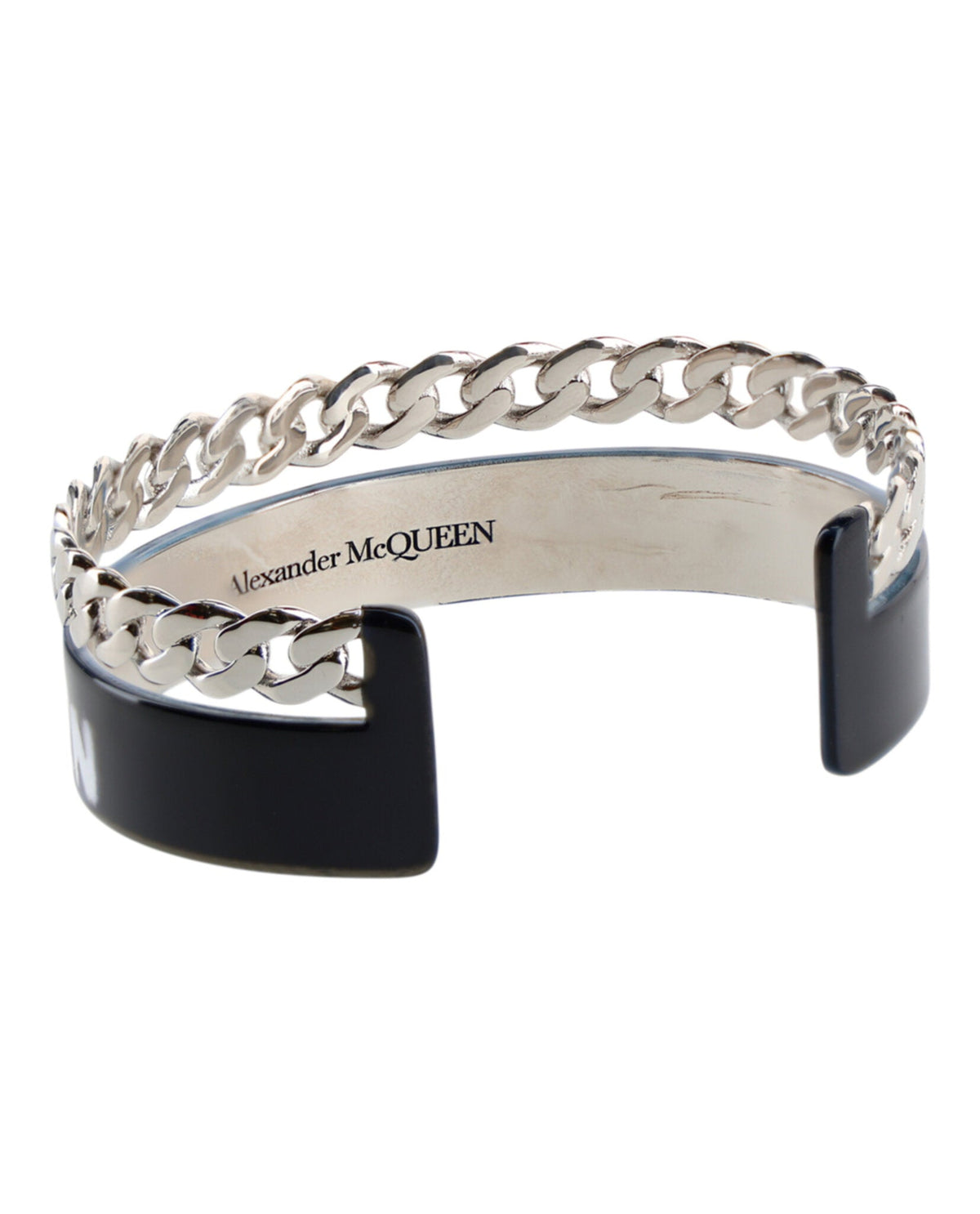 Alexander McQueen Men's Graffiti Open Cuff Bracelet