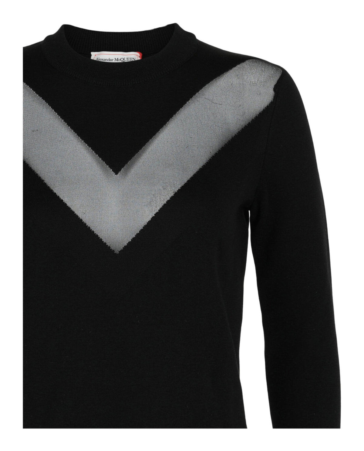 Alexander McQueen Sheer-Paneled Sweater