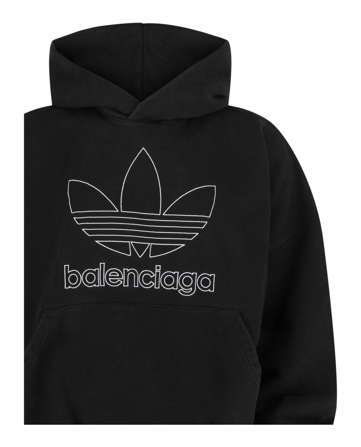 Balenciaga X Adidas Oversized Embroidered Logo Hoodie