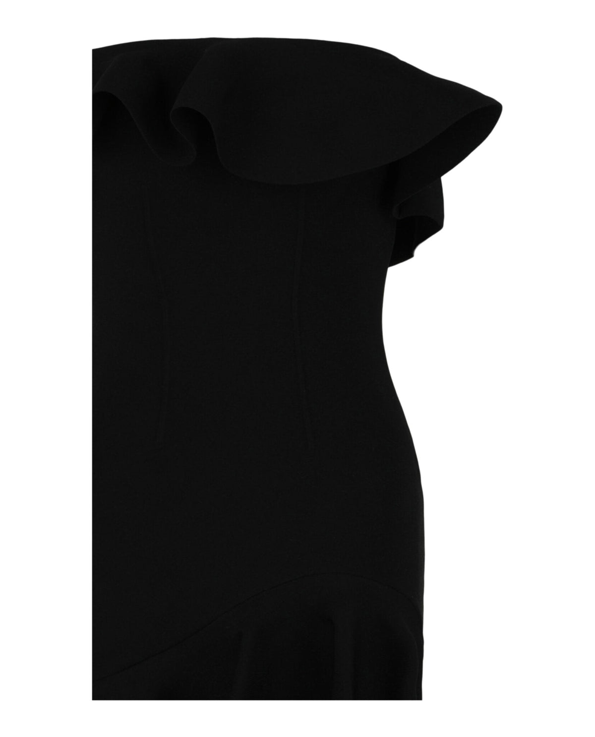 Alexander McQueen Strapless Asymmetric Ruffled Dress