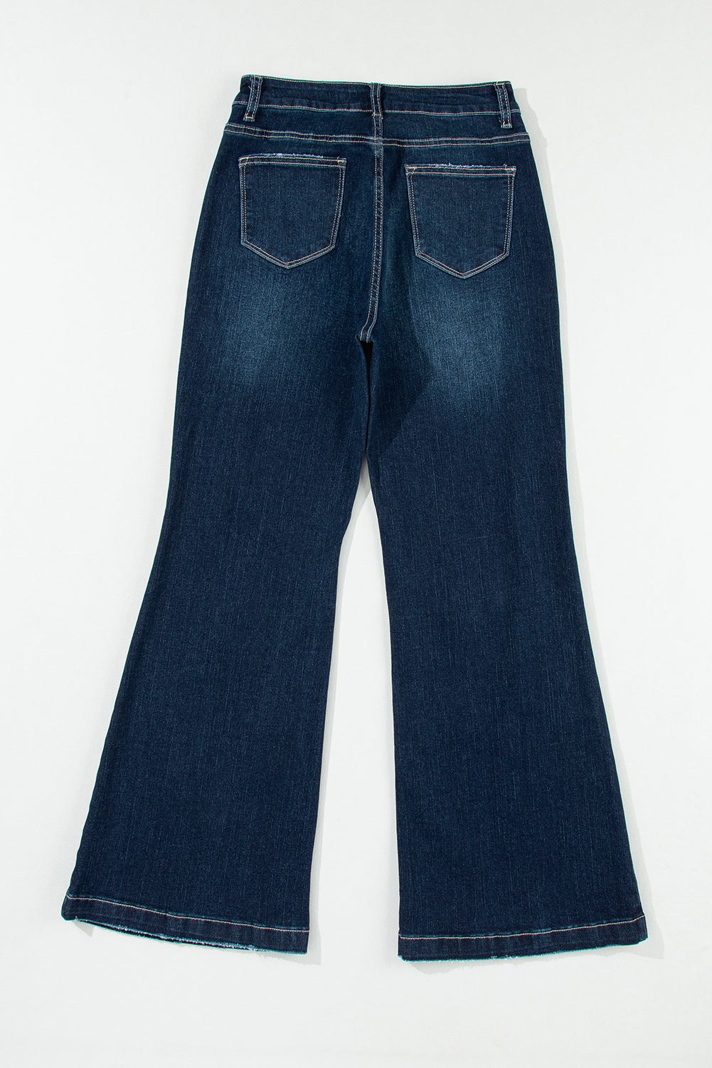 Threaded Pear Khloe High Rise Ripped Bell Bottom Jeans