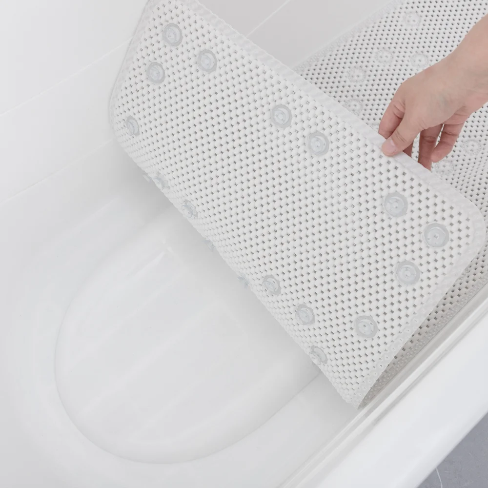 36 in. x 17 in. Non Skid Double Foam Bath Mat With 58 Suction Cups - 3 Colors