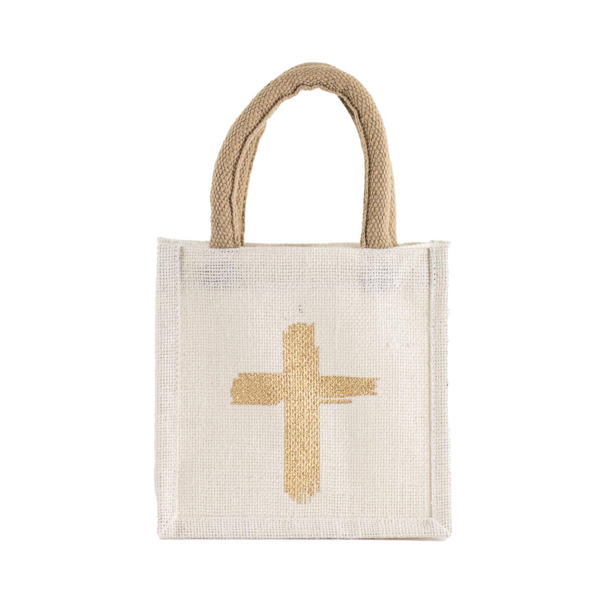 Cross Petite Gift Tote White/Metallic Gold 7x7x5