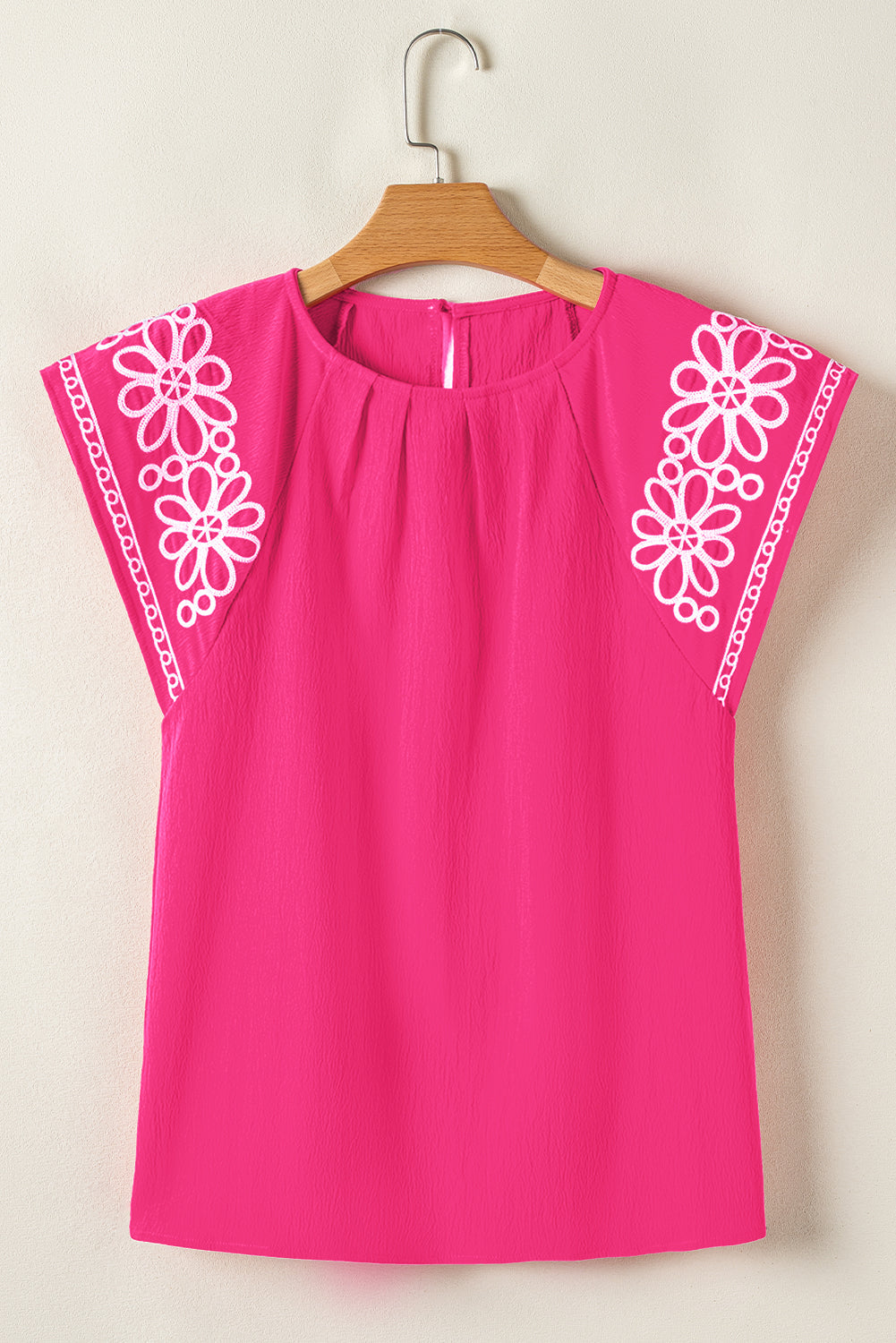 Threaded Pear Murphy Floral Embroidered Sleeve Blouse