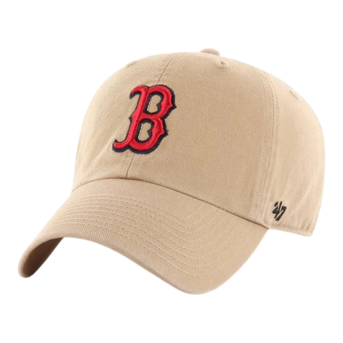 47 Brand Clean Up Boston Red Sox Strapback Hat — Khaki Adjustable Cap