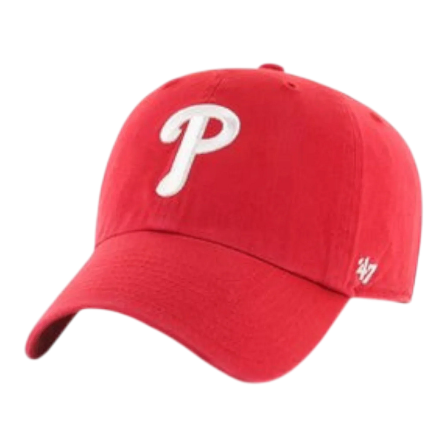 47 Brand Clean Up Philadelphia Phillies Strapback Hat — Red Adjustable Cap