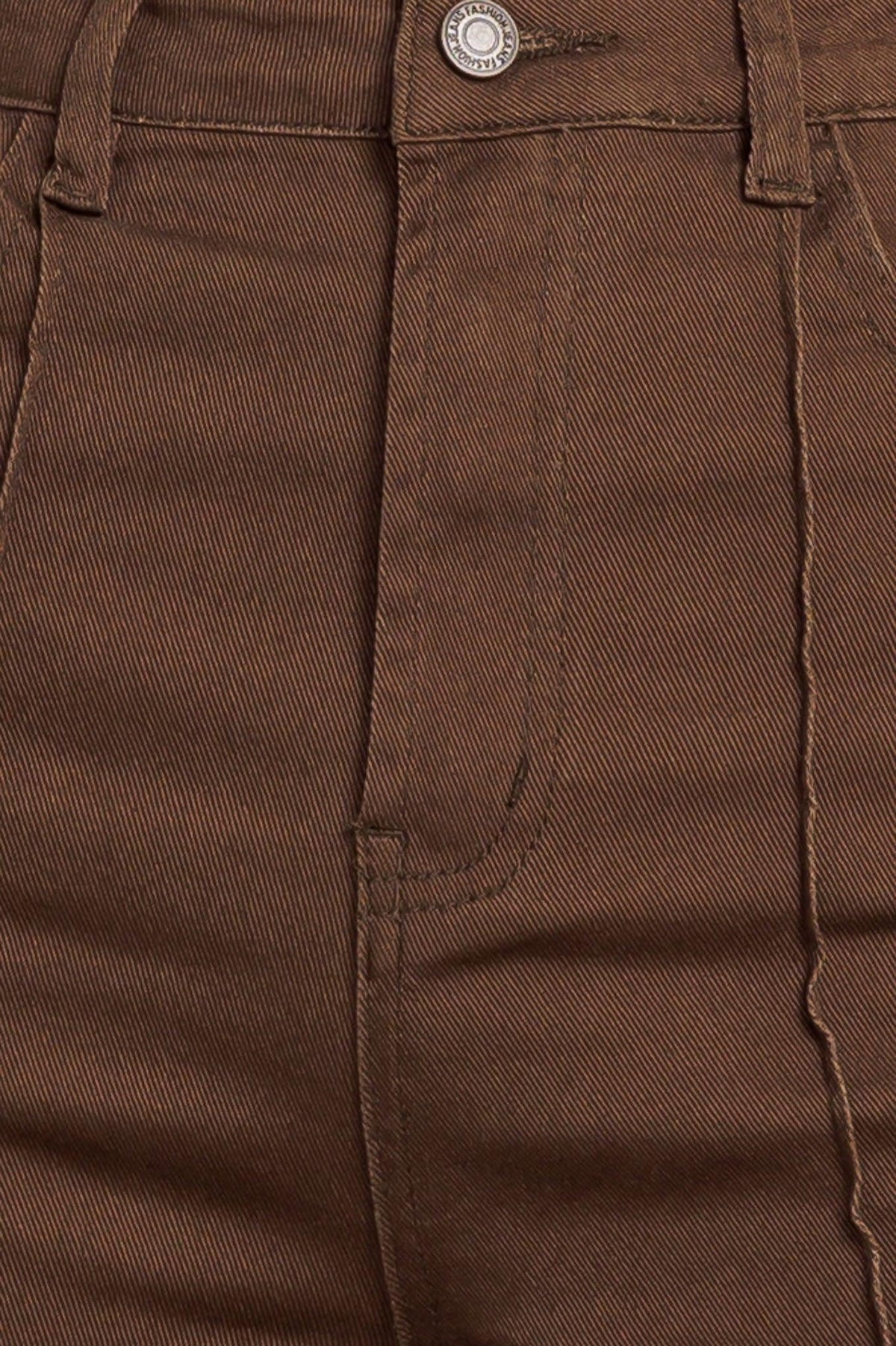 Effortless Edge Brown Twill Pants