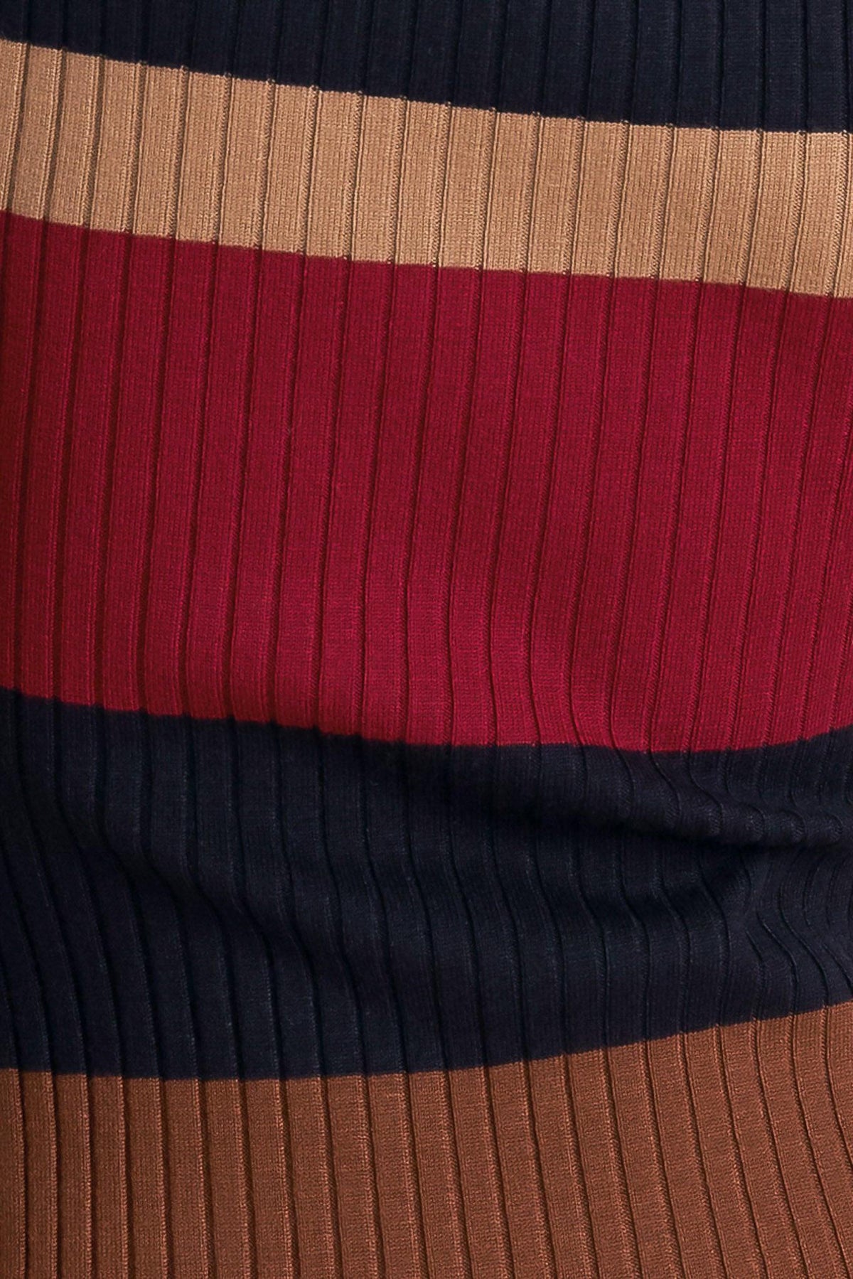 Fall Rhythm Color Blocked Midi Sweater Dress