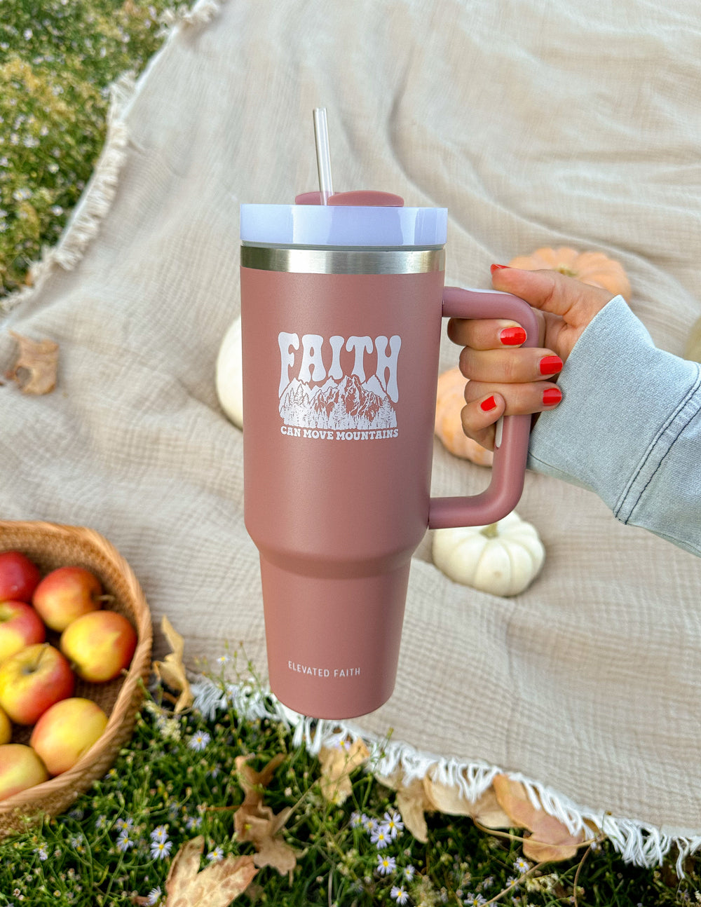 Elevated Faith Faith Can Move Mountains 40 oz Tumbler