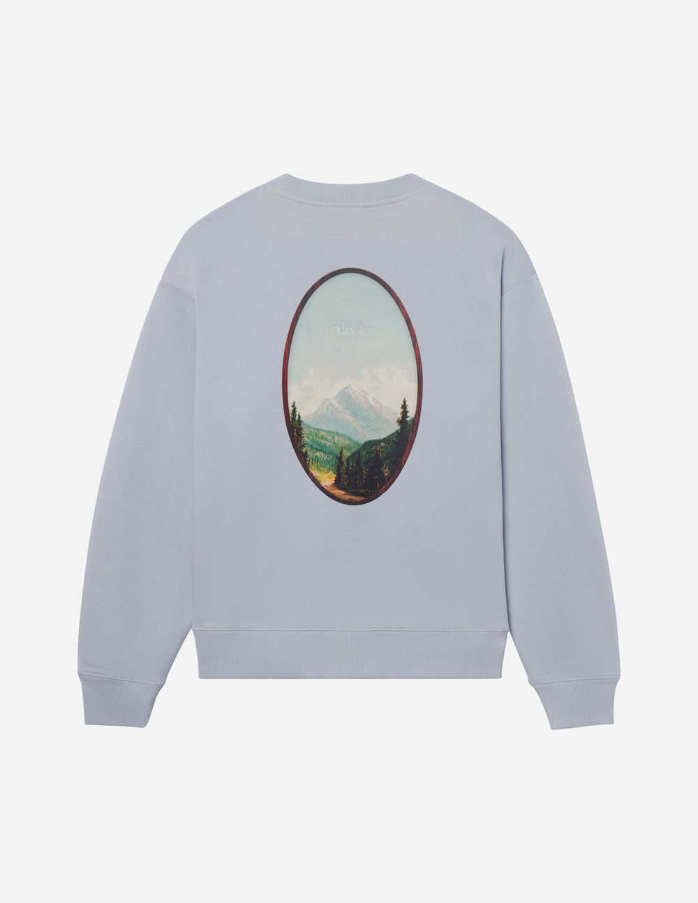 Elevated Faith God Is Here Unisex Crewneck