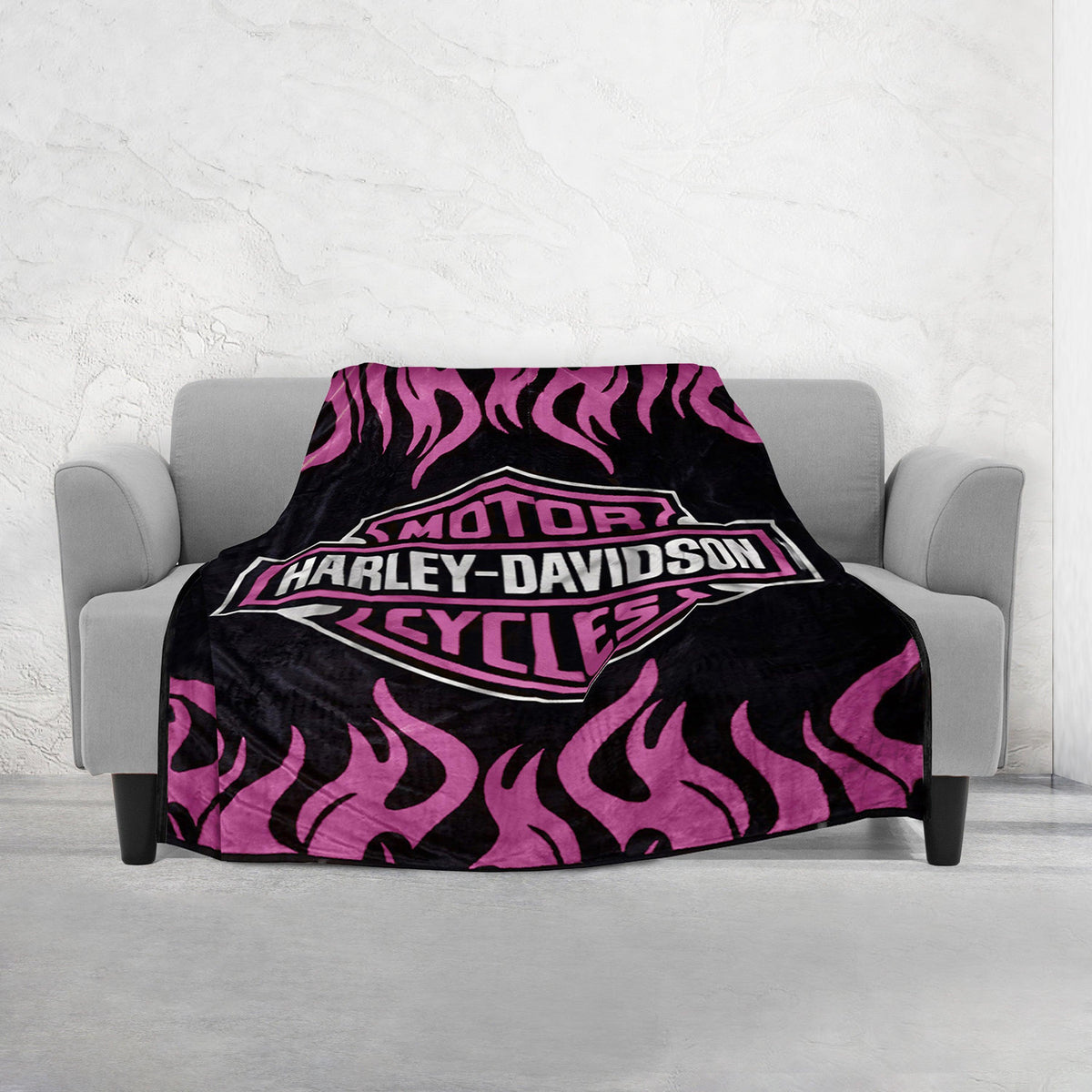 Elegant Comfort Harley Davidson Reversible Blanket Oversized Couch - Queen Blanket