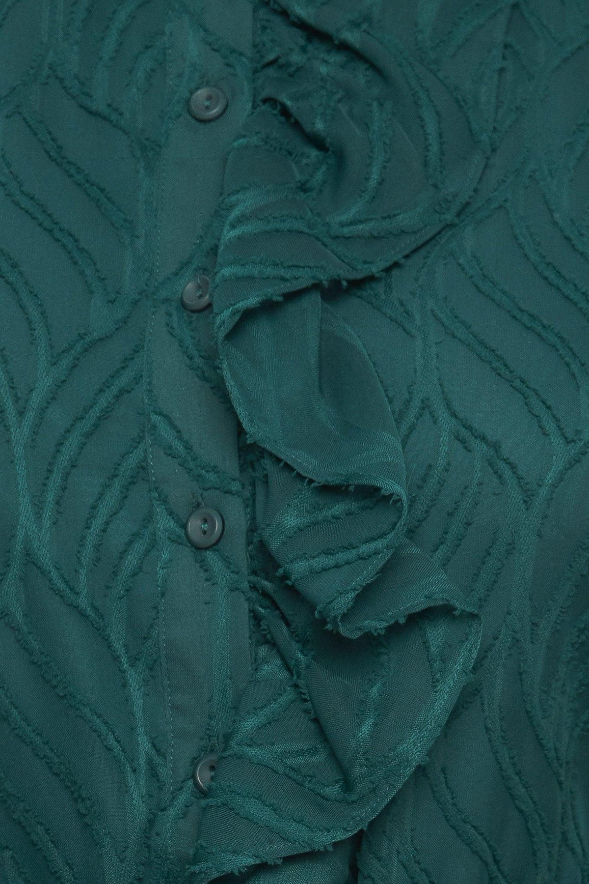 Emerald Whisper Woven Midi Dress