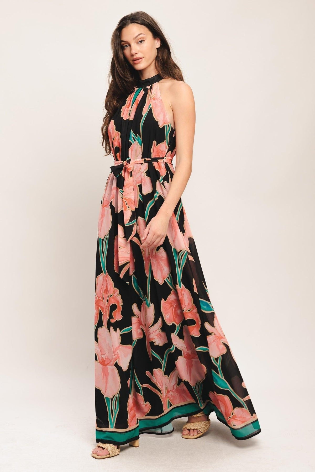 Garden Noir Woven Maxi Dress