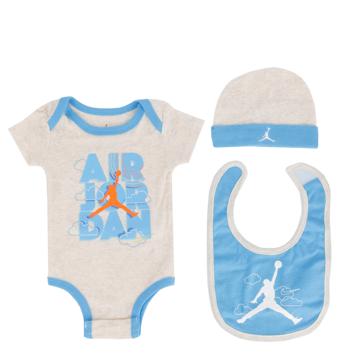 Air Jordan Baby Bodysuit, Hat And Bib 3-Pc Box Set Hats