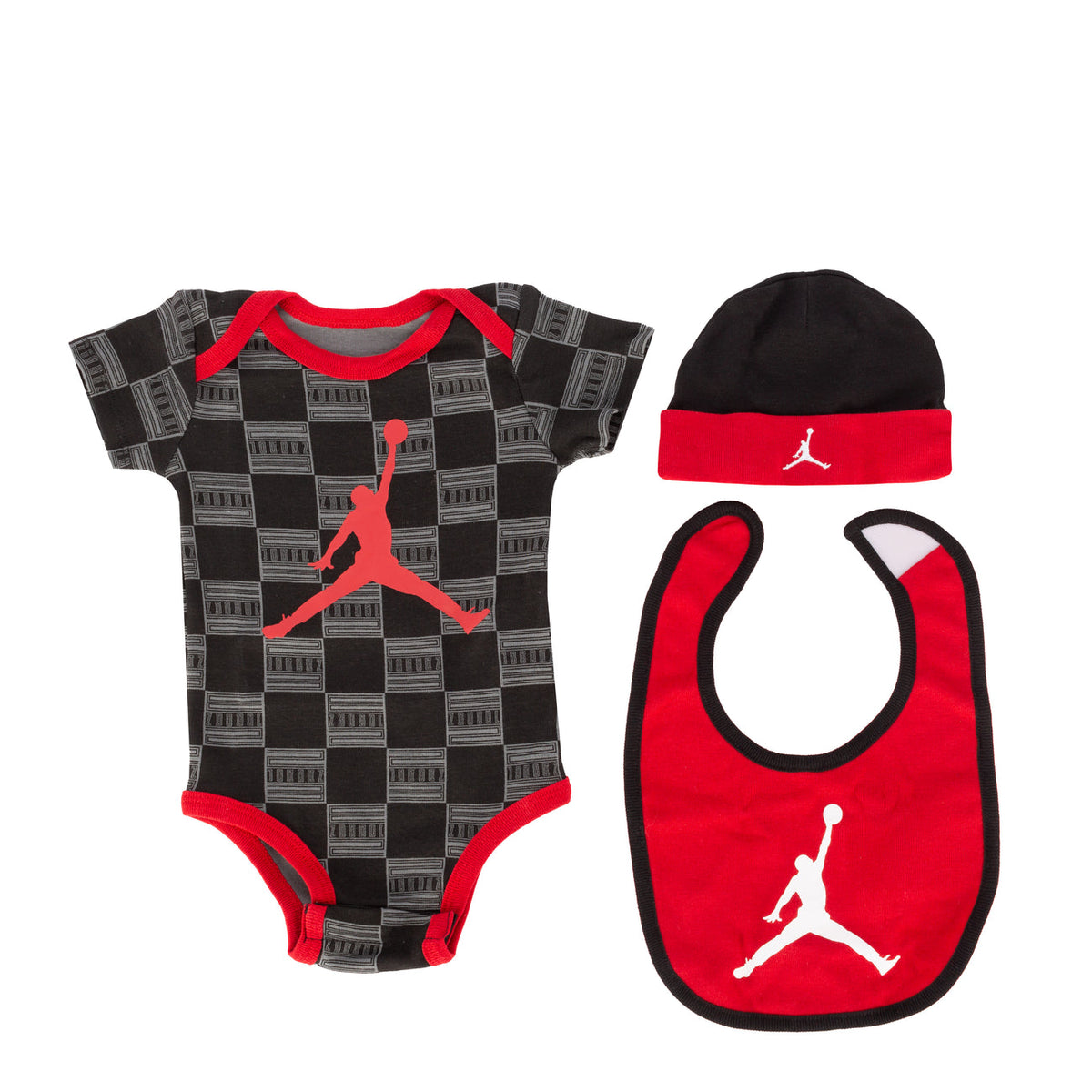 Air Jordan Baby Bodysuit, Hat And Bib 3-Pc Box Set Hats