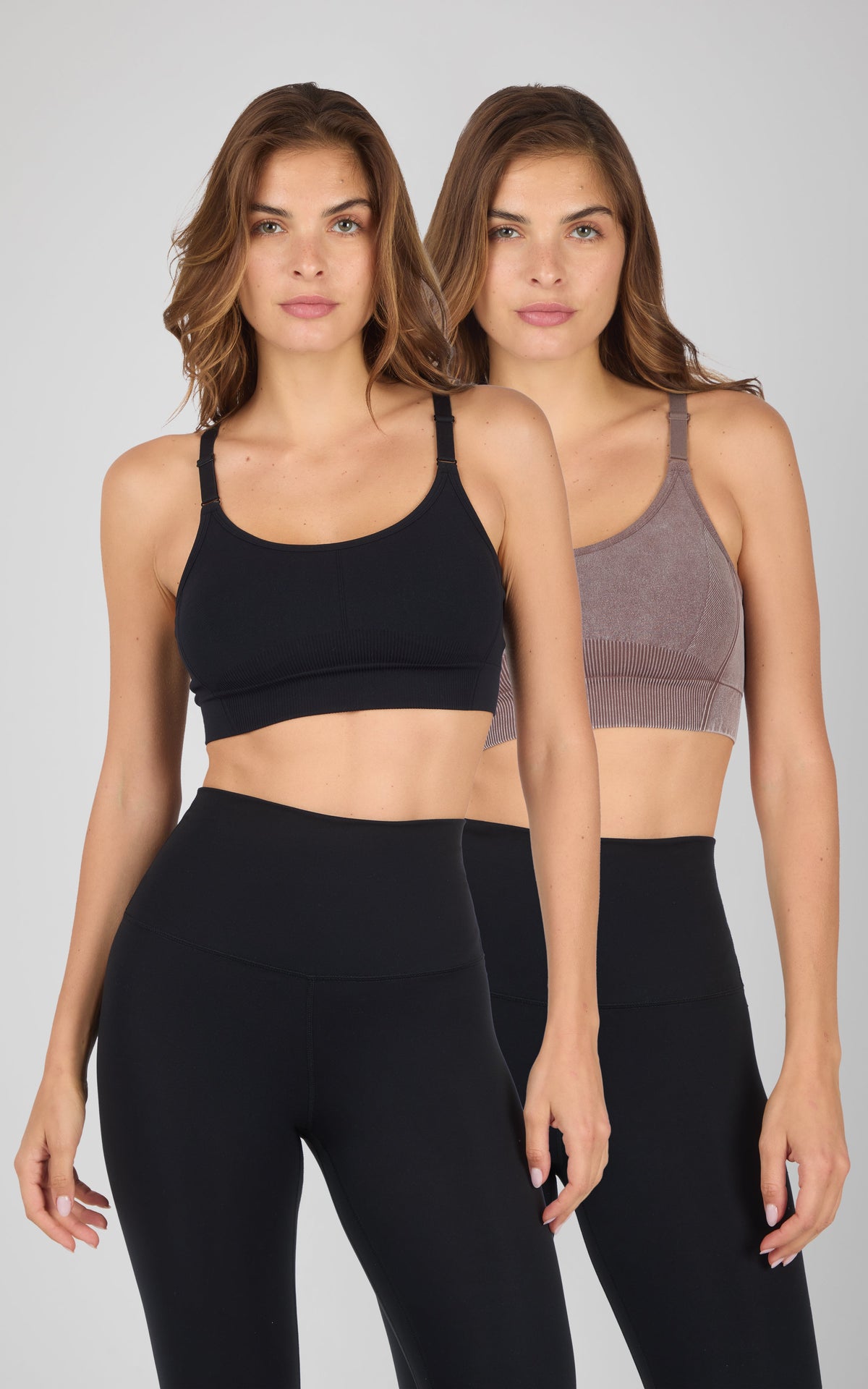 90 Degree by Reflex 2PK Stone Wash Seamless Ribbed Maelis Bra