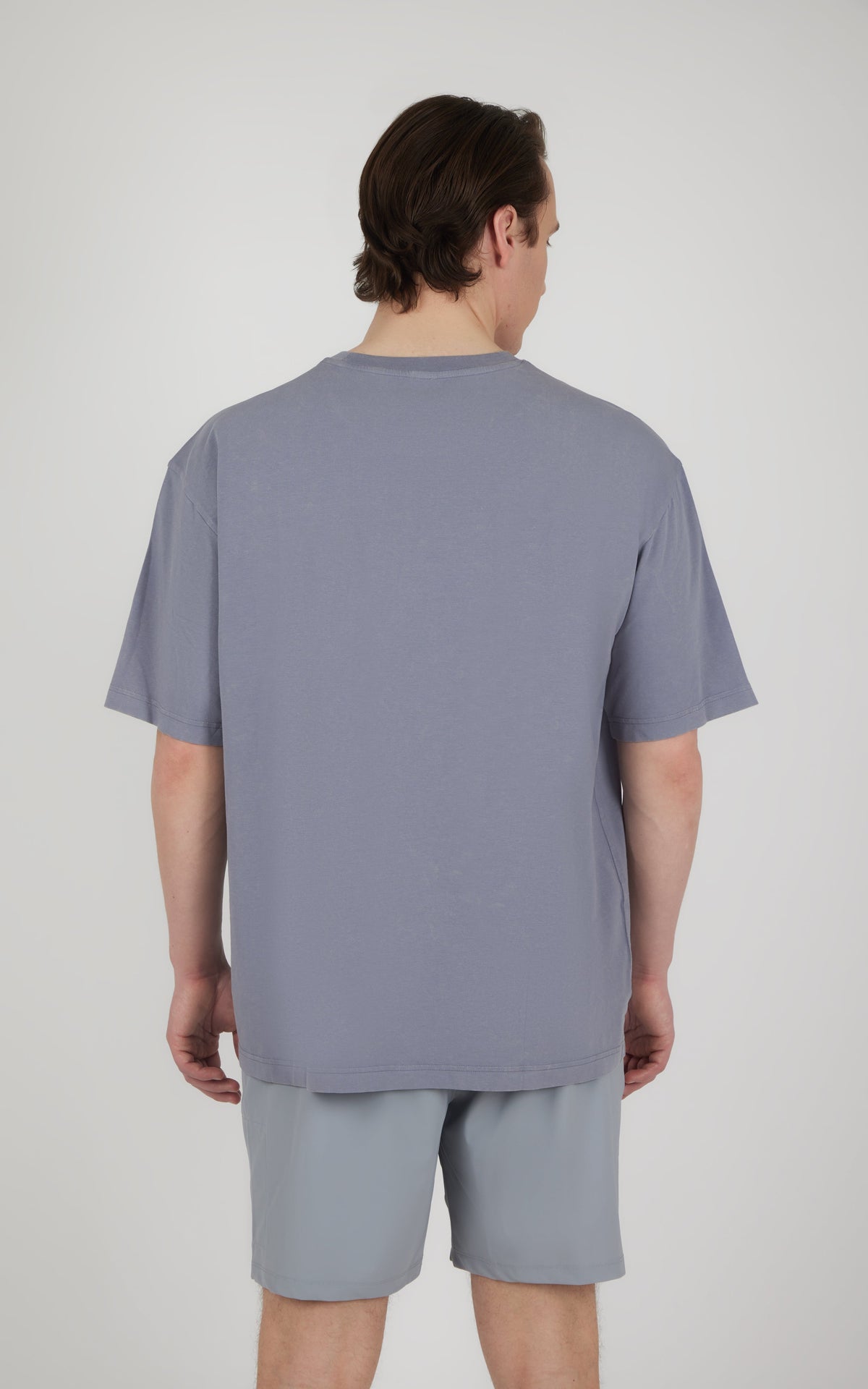 90 Degree by Reflex Men's Acid Wash Oversized Boxy Crew Neck Tee