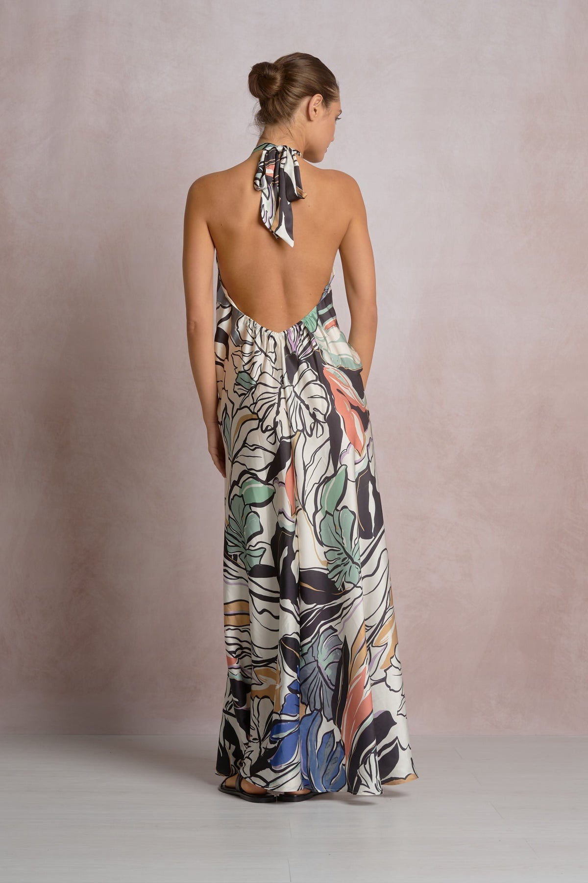 Botanical Halter Dress