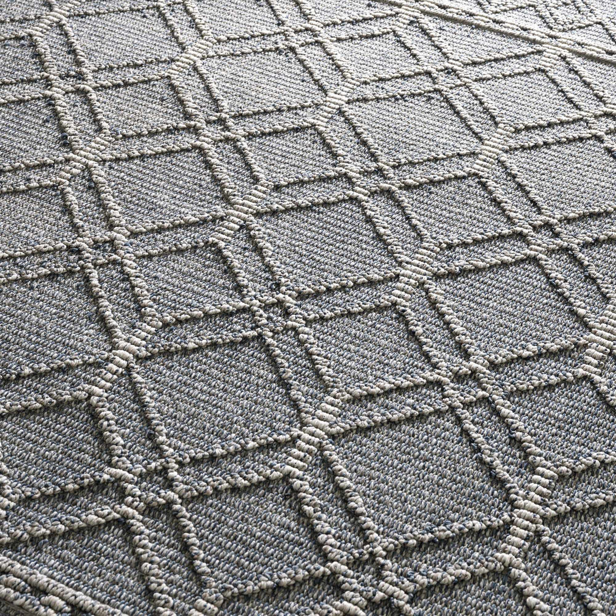 Diah Gray Blue & Bone Outdoor Area Rug - Clearance
