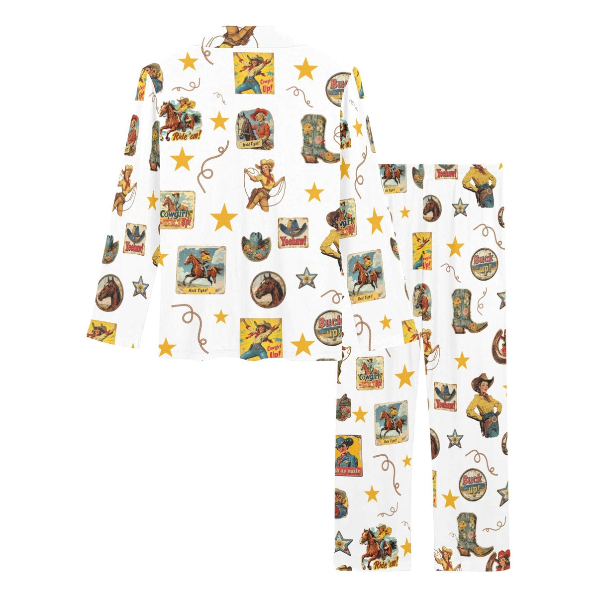 Baha Ranch Vintage Cowgirl Collage Pajama set
