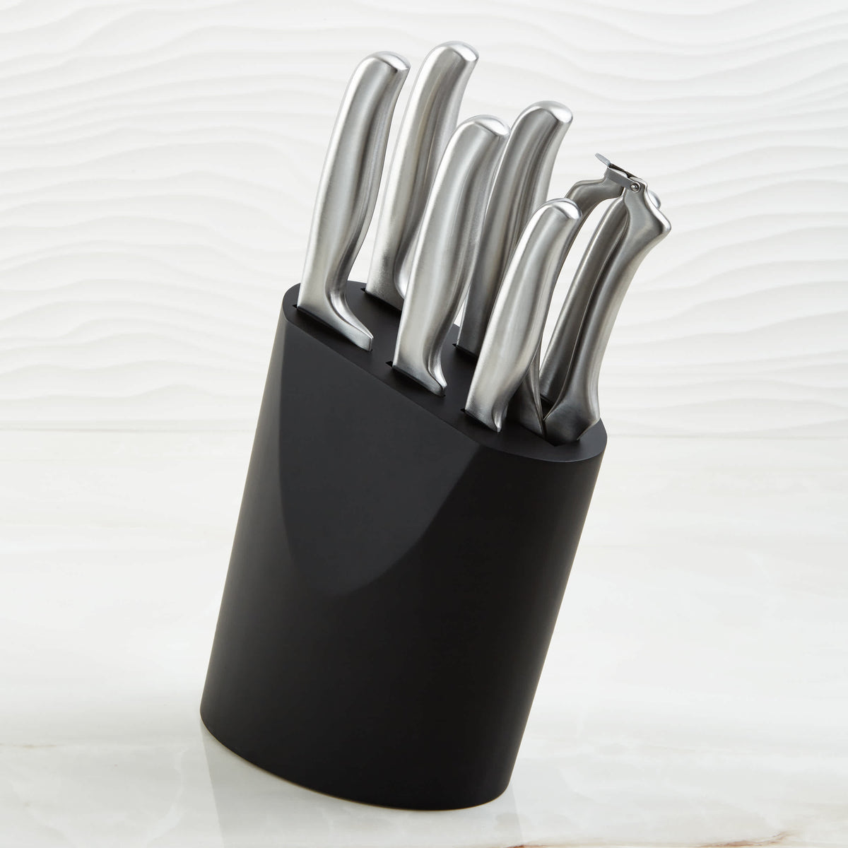 BergHOFF DiNA Frame 8pc Stainless Steel Knife Block Set