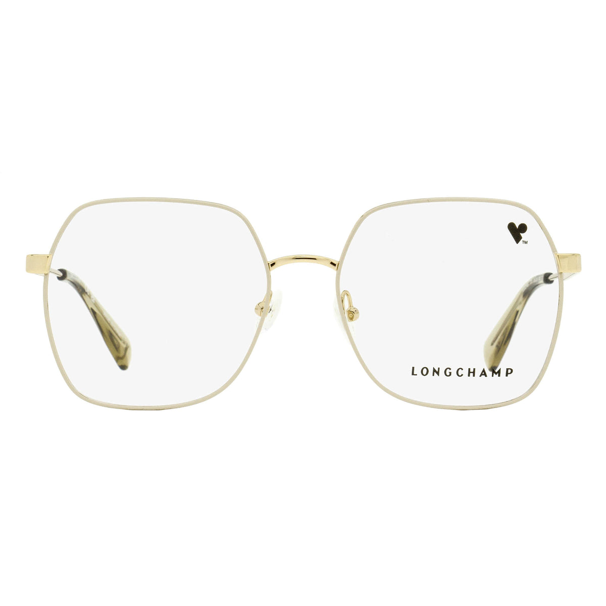 Longchamp LGP Square Eyeglasses LO2148 728 Gold/Black 55mm
