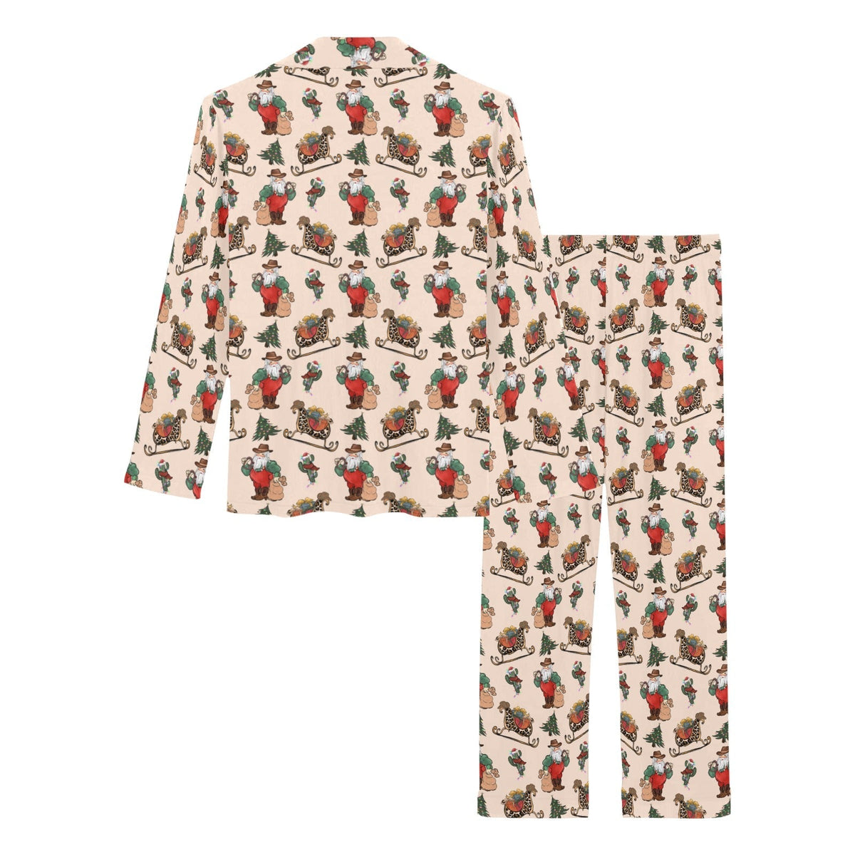 Baha Ranch Santa's Sleigh Women's Western Pajamas