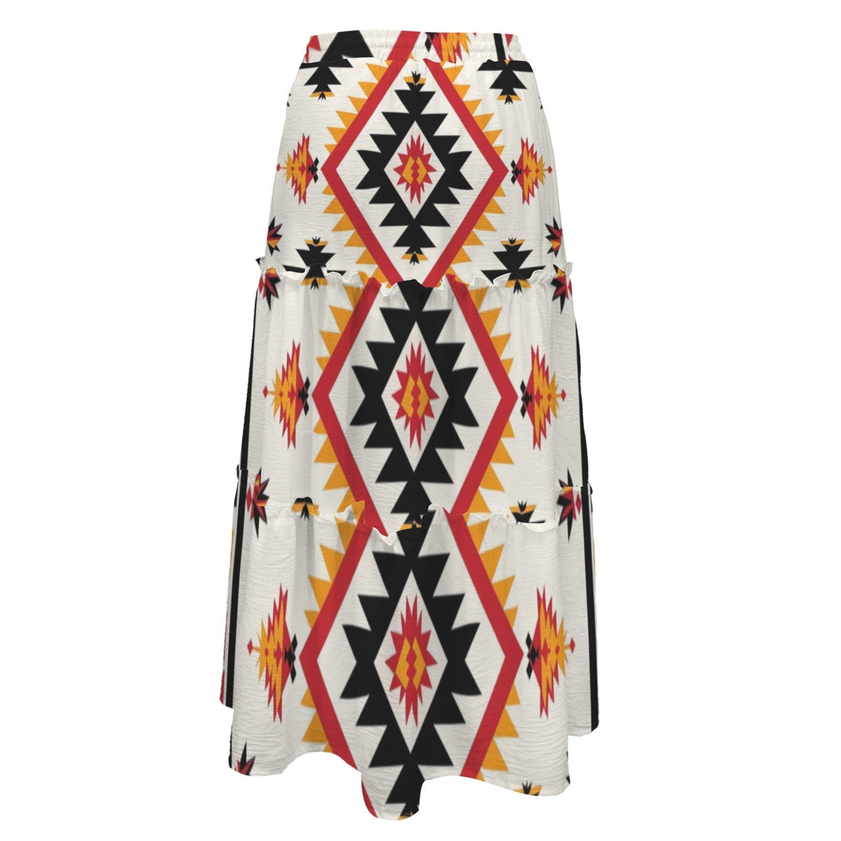 Baha Ranch San Antonio Aztec Tiered Prairie Maxi Skirt