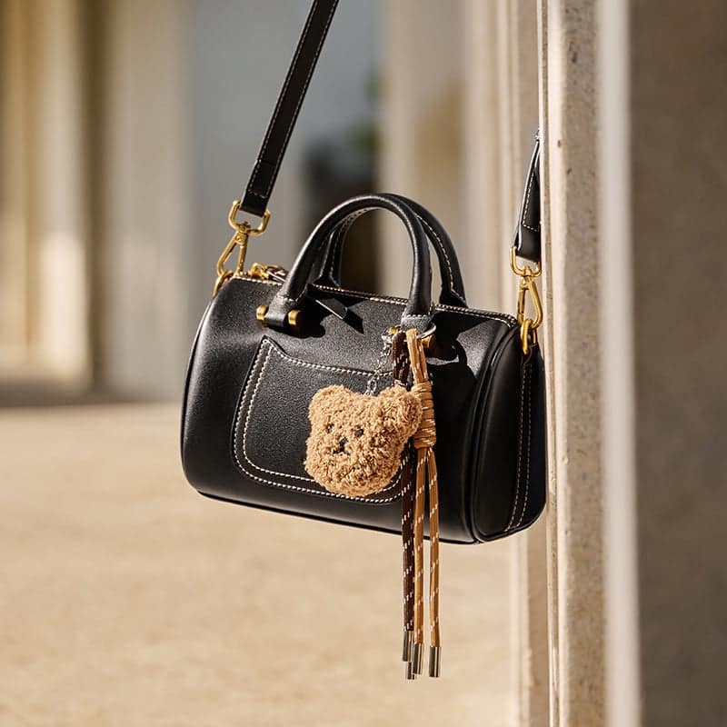 Arcadia Mini Leather Duffle Crossbody Bag
