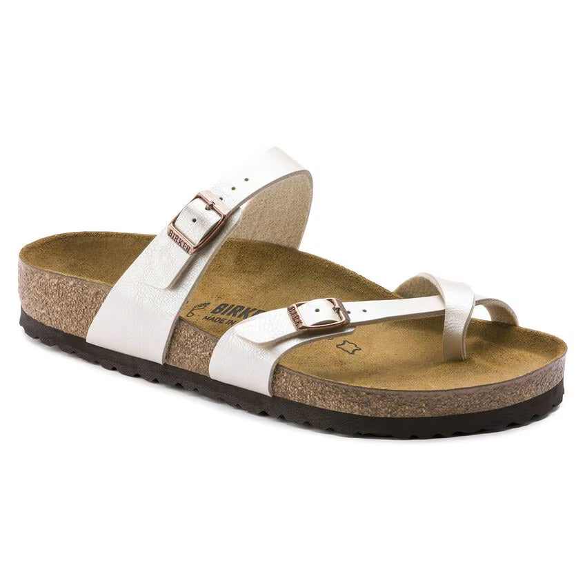 Birkenstock Women's Mayari Birko-Flor Graceful Pearl White Sandals