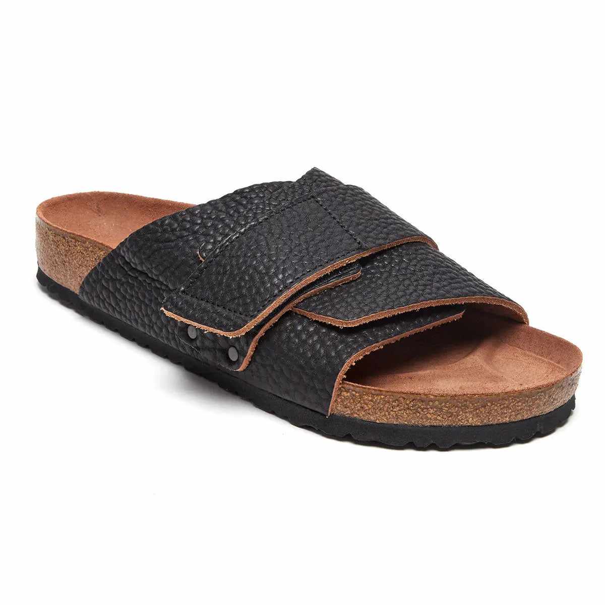 Birkenstock Kyoto Leather Black Sandals