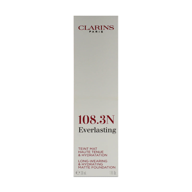 Clarins Everlasting Hydrating Matte Foundation 108.3N Organza