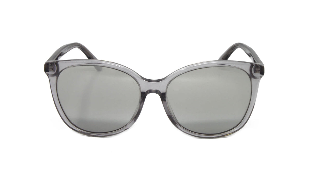 Coach Transparent Gray Round Sunglasses