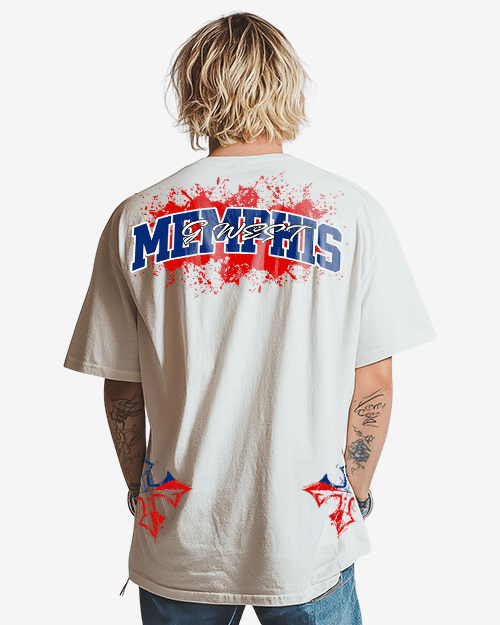 G West Memphis Blood Arch Logo Oversized Tee