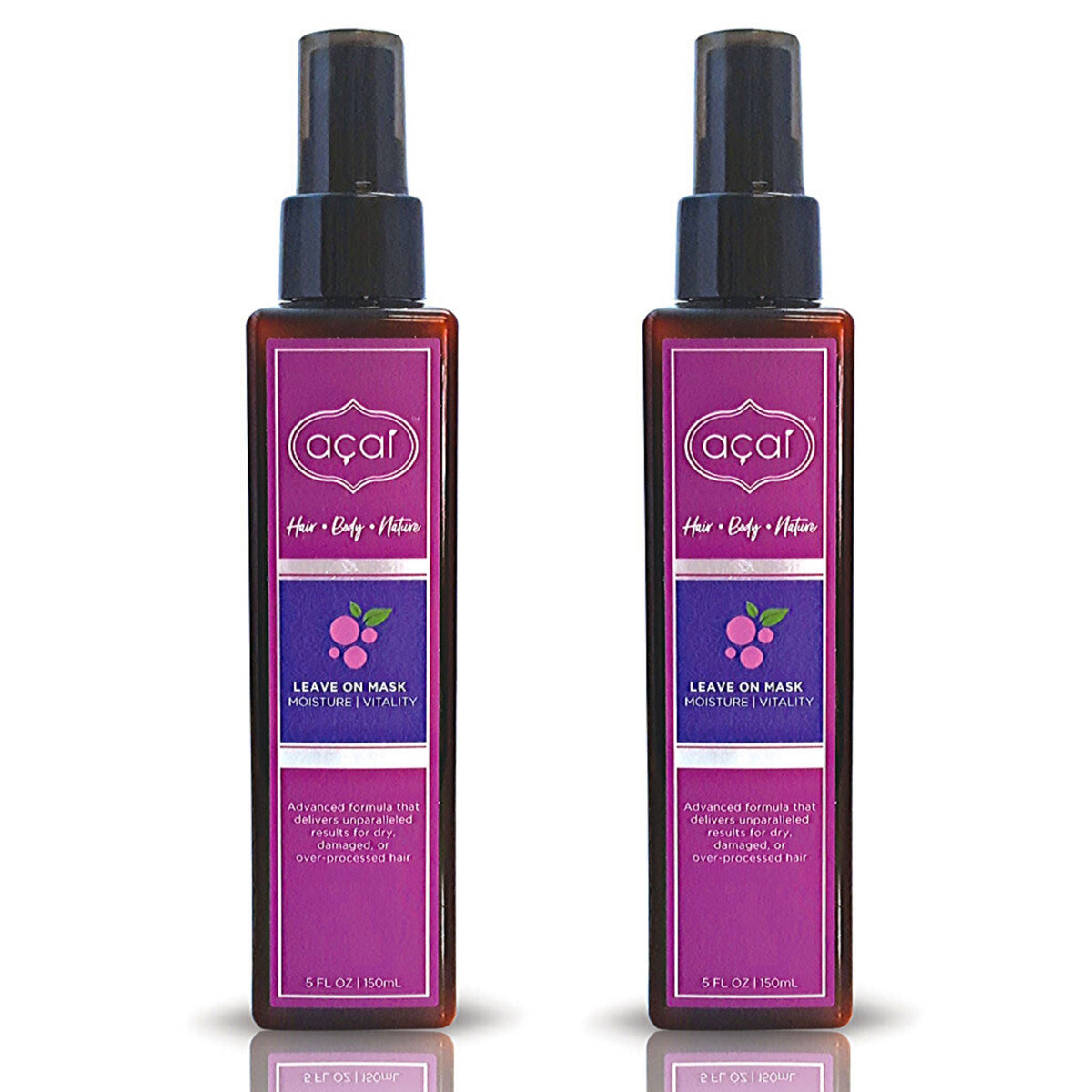 Acai Moisture & Vitality Leave-On Hair Mask - 2-Pack