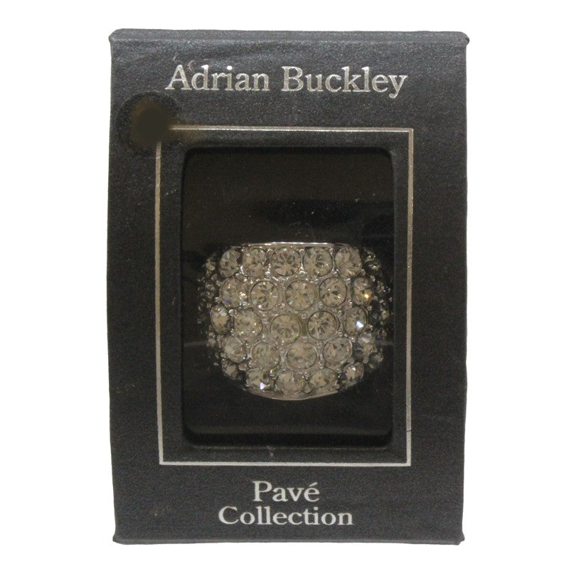Adrian Buckley Pave Collection Silver Crystal Ring R345M (M)
