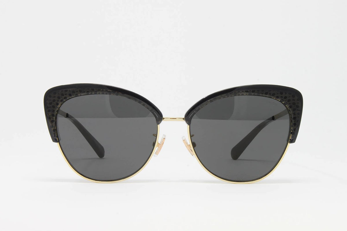 Coach Black Gold Women's Cat Eye Sunglasses