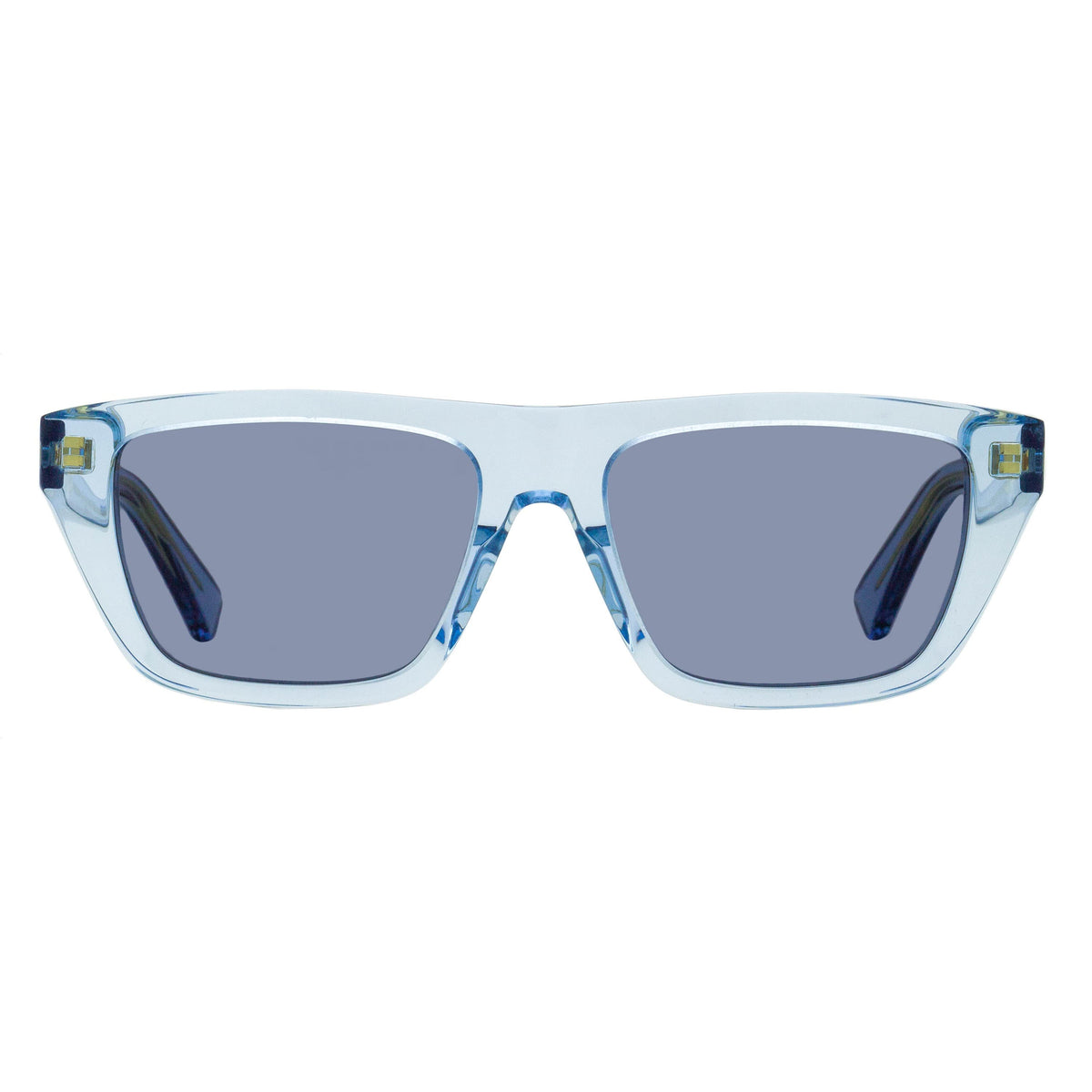 Bottega Veneta Tapered Rectangular Sunglasses BV1291S 003 Transparent Blue 54mm