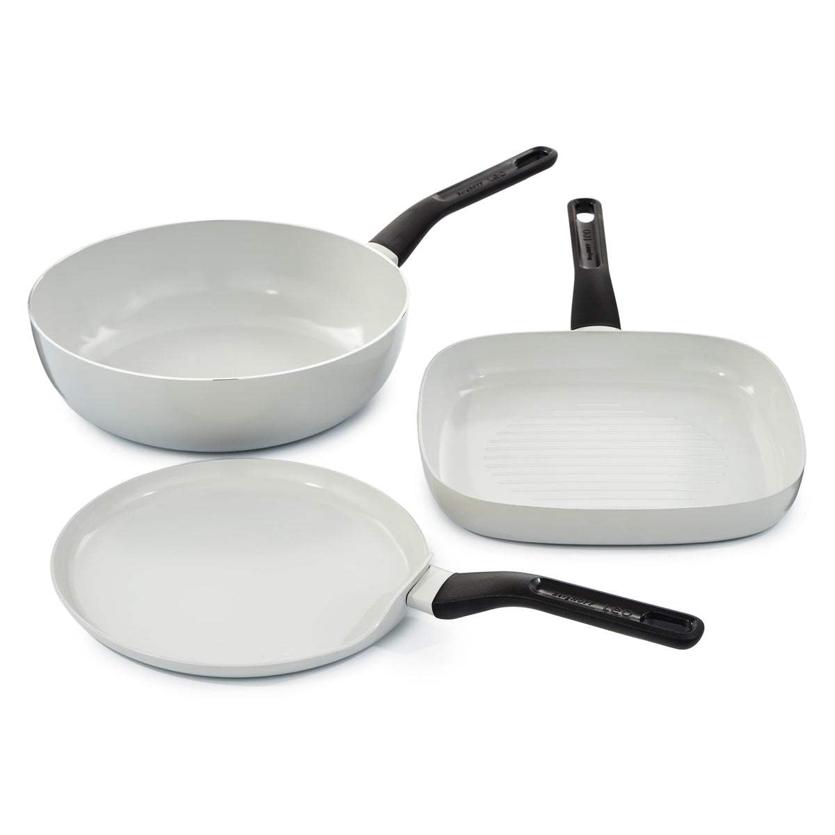BergHOFF Leo Glints 3pc Ceramic Nonstick Cookware Set, Spirit