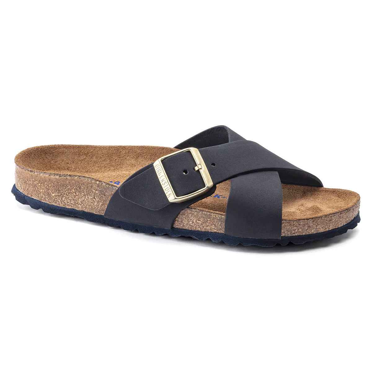 Birkenstock Women's Siena Soft Footbed Nubuck Midnight Sandals