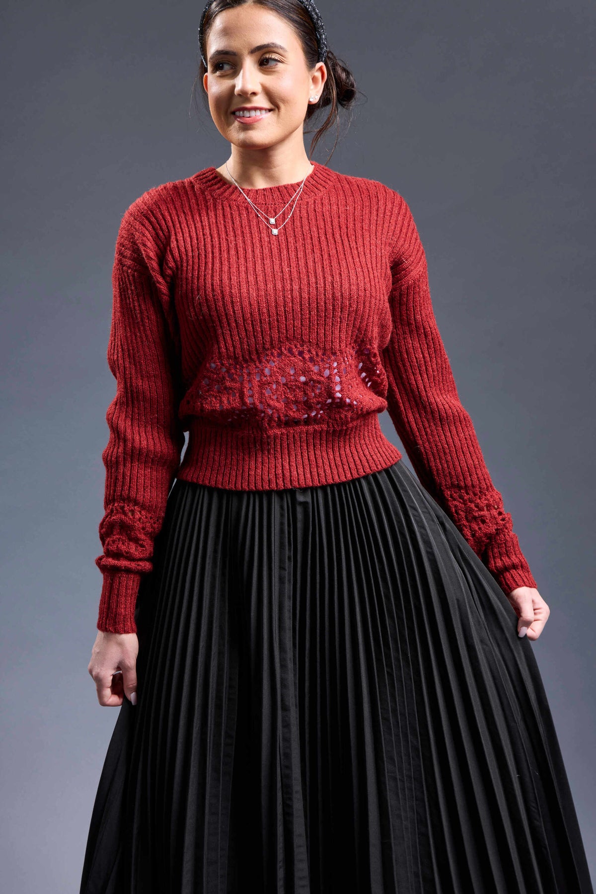 MiJN Ribbed Hollow Out Sweater